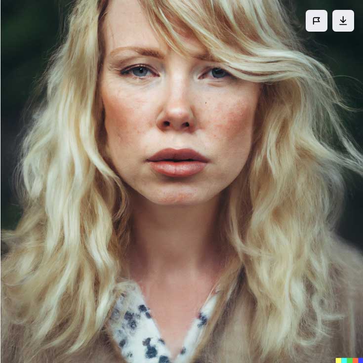 Portrait einer Frau mit blonden Haaren