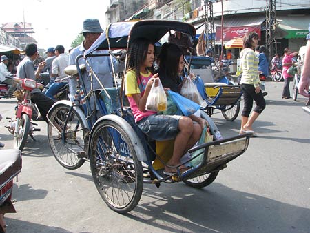 Fahrrad-Rikscha in Phnom Penh