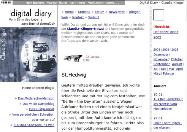 Digital Diary Design 2002