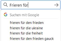 Google Suche: Frieren für---