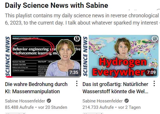 Sabines letzte Videos