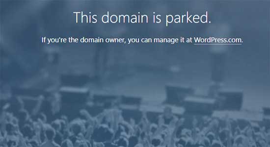 Domain geparkt, Symbolbild